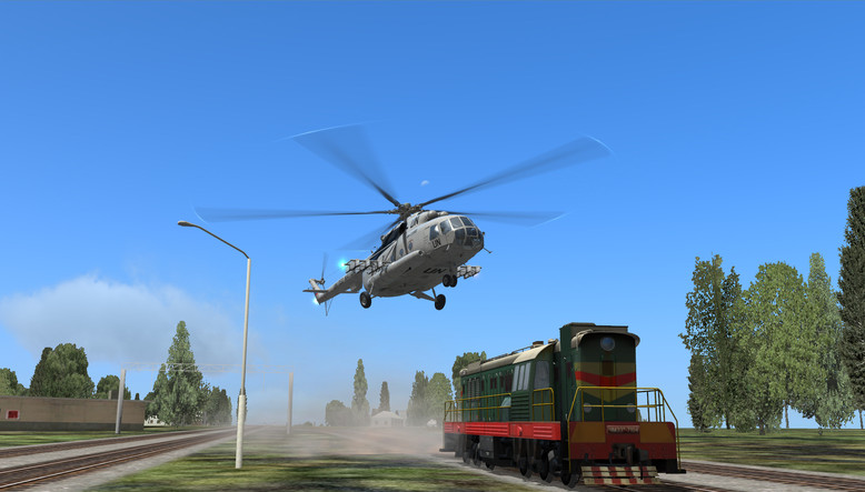 Mi-8MTV a Čmelák, železničná stanica Mozdok.jpg