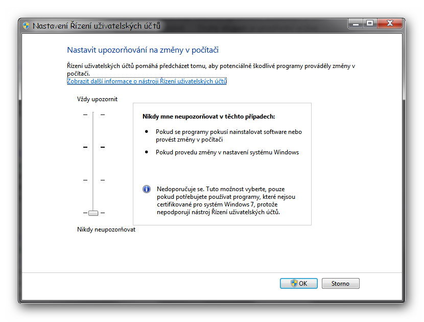 UAC Nastavení Řízení uživatelských účtů.jpg